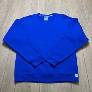 Russell Athletic Vintage Y2K Blank Blue Sweatshirt Size M  2000s baggy loose